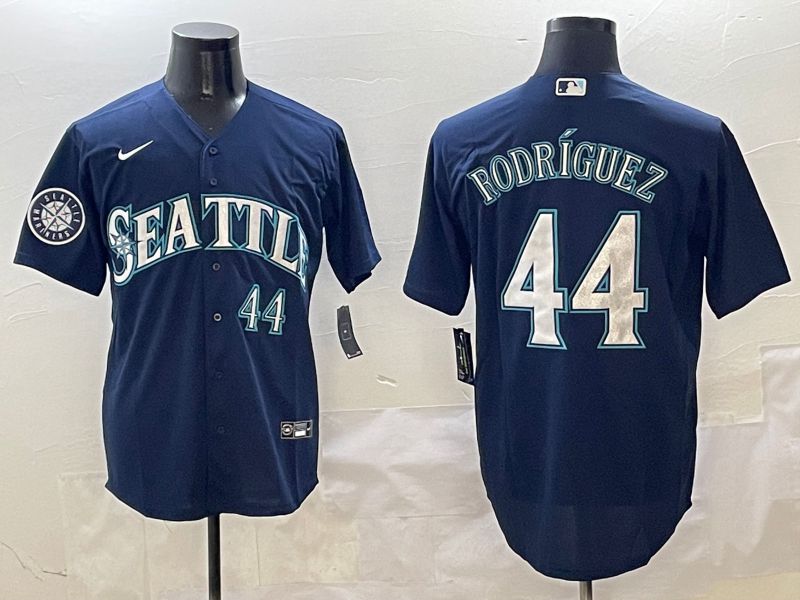 Men Seattle Mariners #44 Rodriguez Drak Blue Game 2025 Nike MLB Jersey style 3->seattle mariners->MLB Jersey